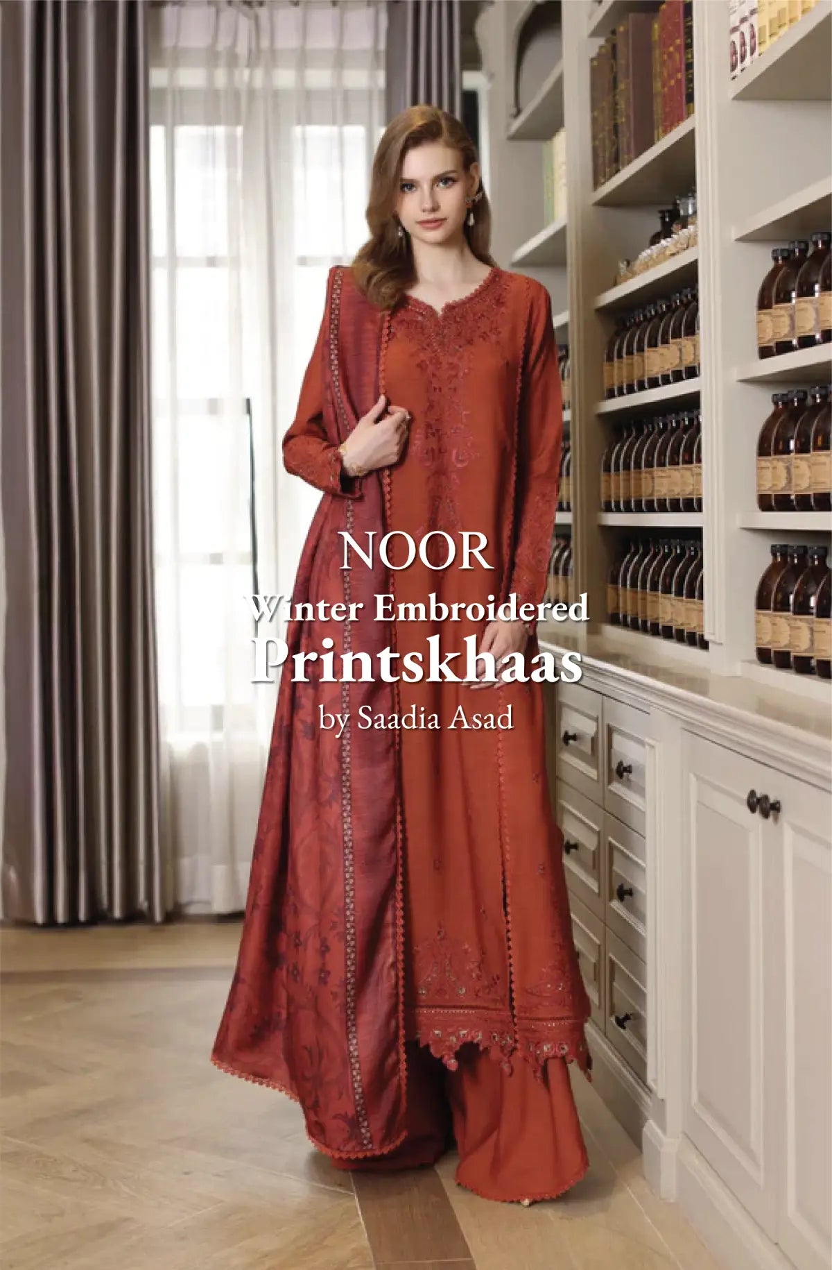 NOOR BY SAADIA ASAD WINTER EMBROIDERED PRINTKHAAS