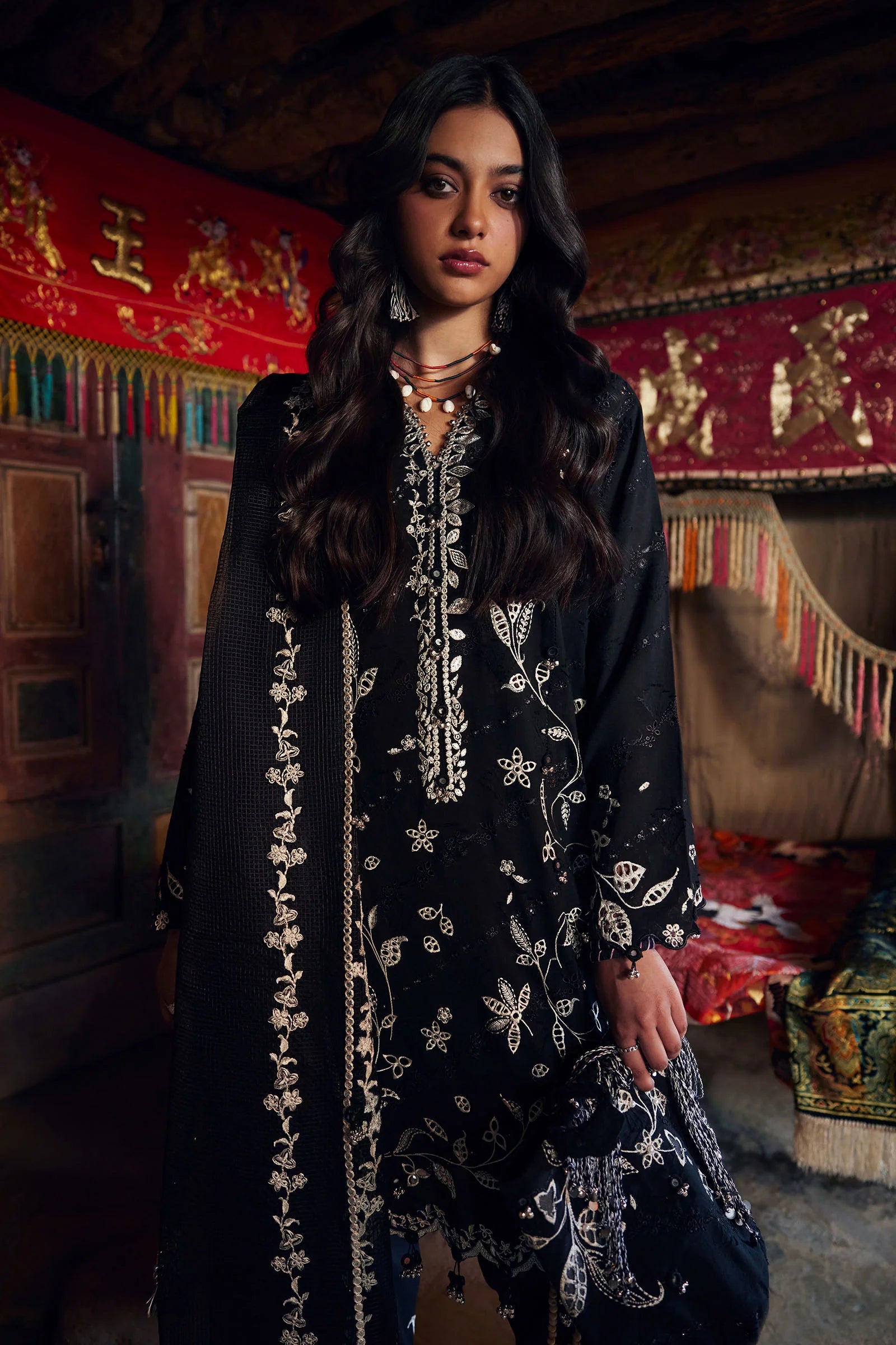 STITCHED BY CC ZAHA MEILI FESTIV LAWN ZL26-05 B 3PC