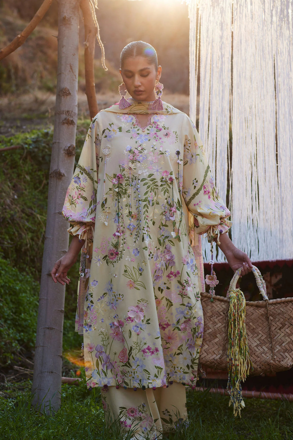 STITCHED BY CC ZAHA MEILI FESTIV LAWN ZL26-12 B 3PC