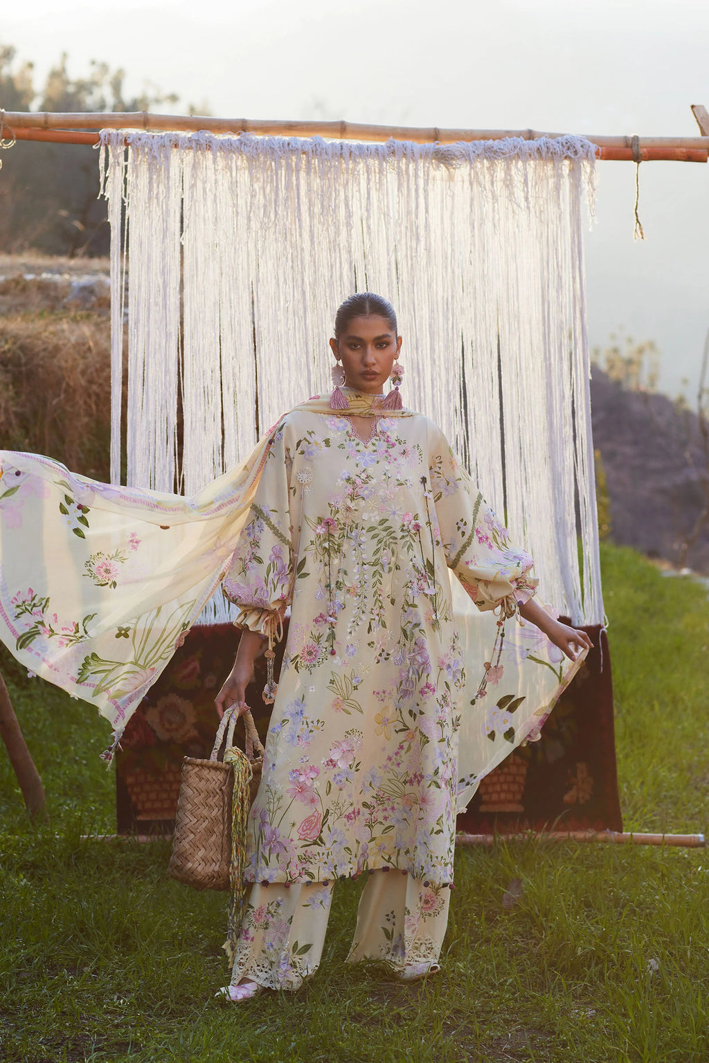 STITCHED BY CC ZAHA MEILI FESTIV LAWN ZL26-12 B 3PC