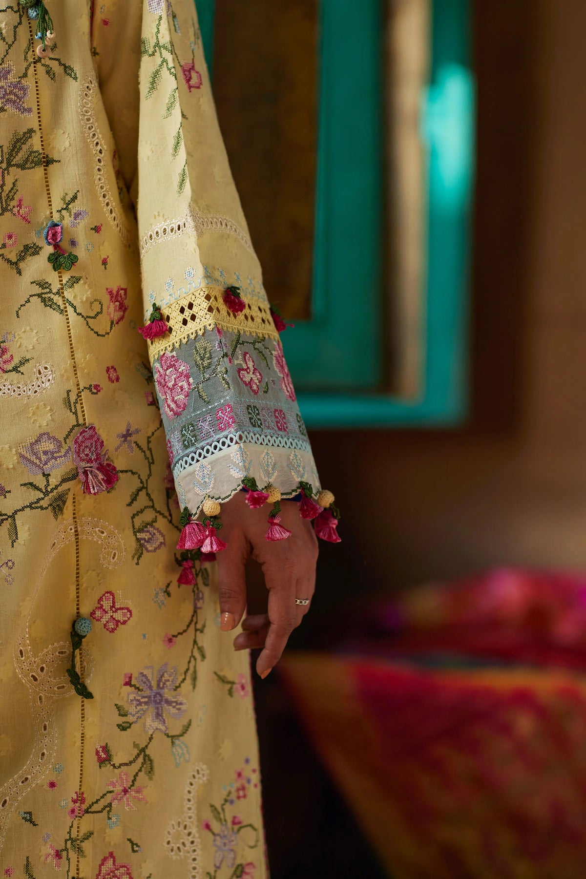 STITCHED BY CC ZAHA MEILI FESTIV LAWN ZL26-03 B 3PC