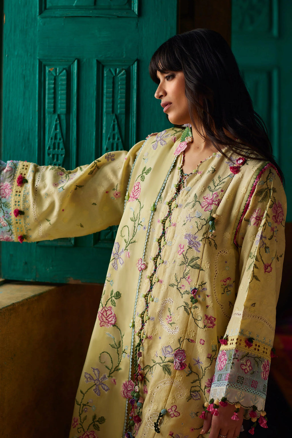 STITCHED BY CC ZAHA MEILI FESTIV LAWN ZL26-03 B 3PC