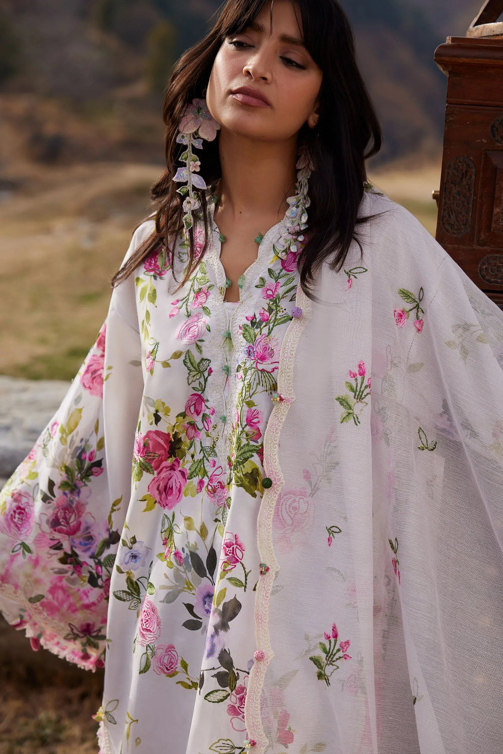 STITCHED BY CC ZAHA MEILI FESTIV LAWN ZL26-11 A 3PC