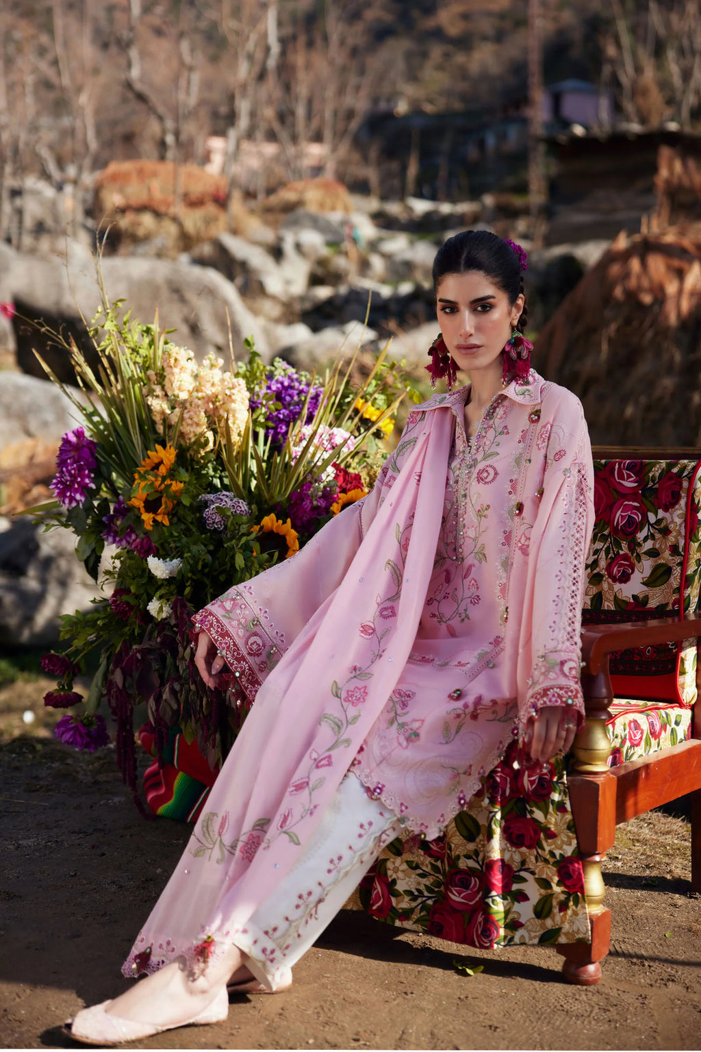 STITCHED BY CC ZAHA MEILI FESTIV LAWN ZL26-06 B 3PC