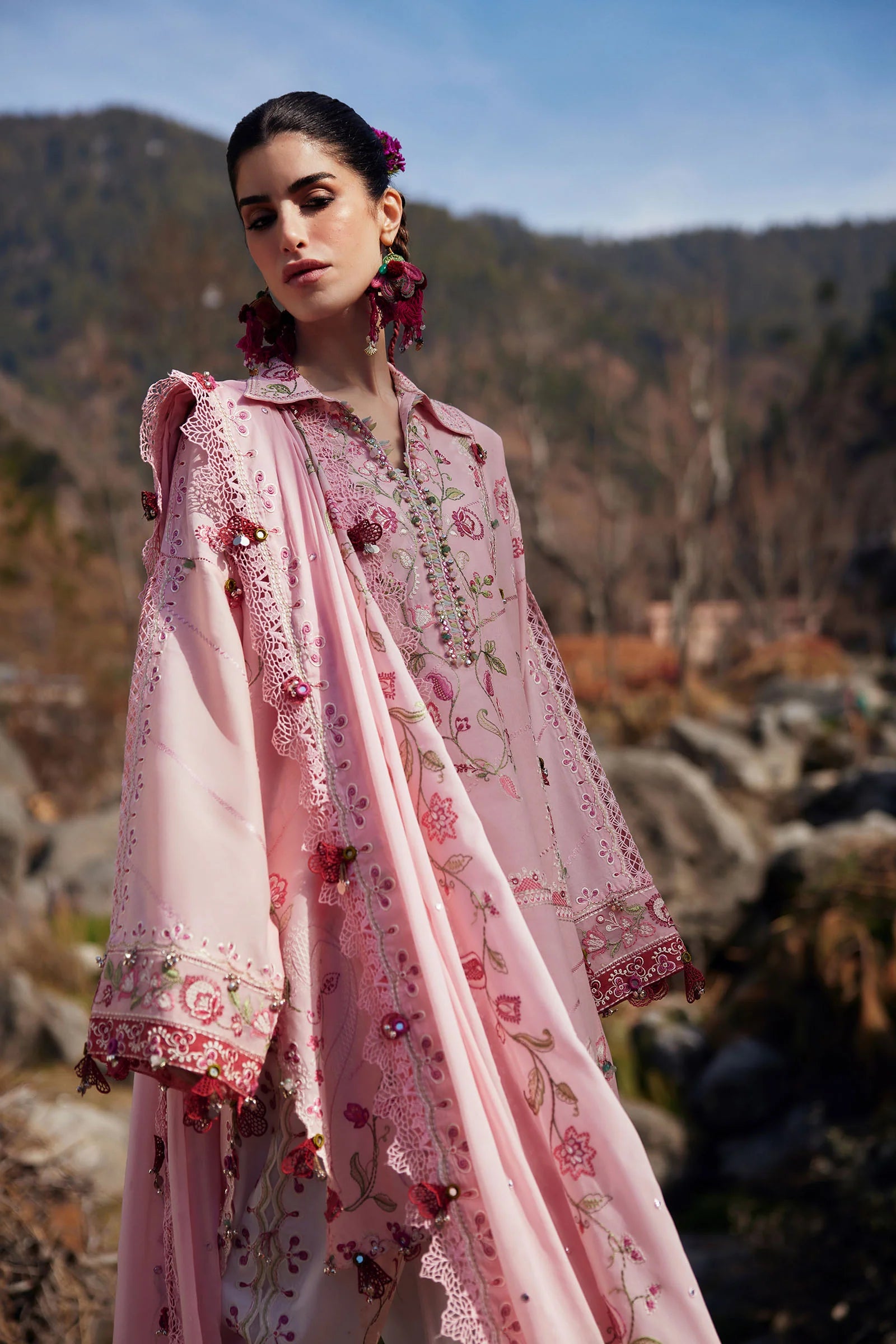 STITCHED BY CC ZAHA MEILI FESTIV LAWN ZL26-06 B 3PC