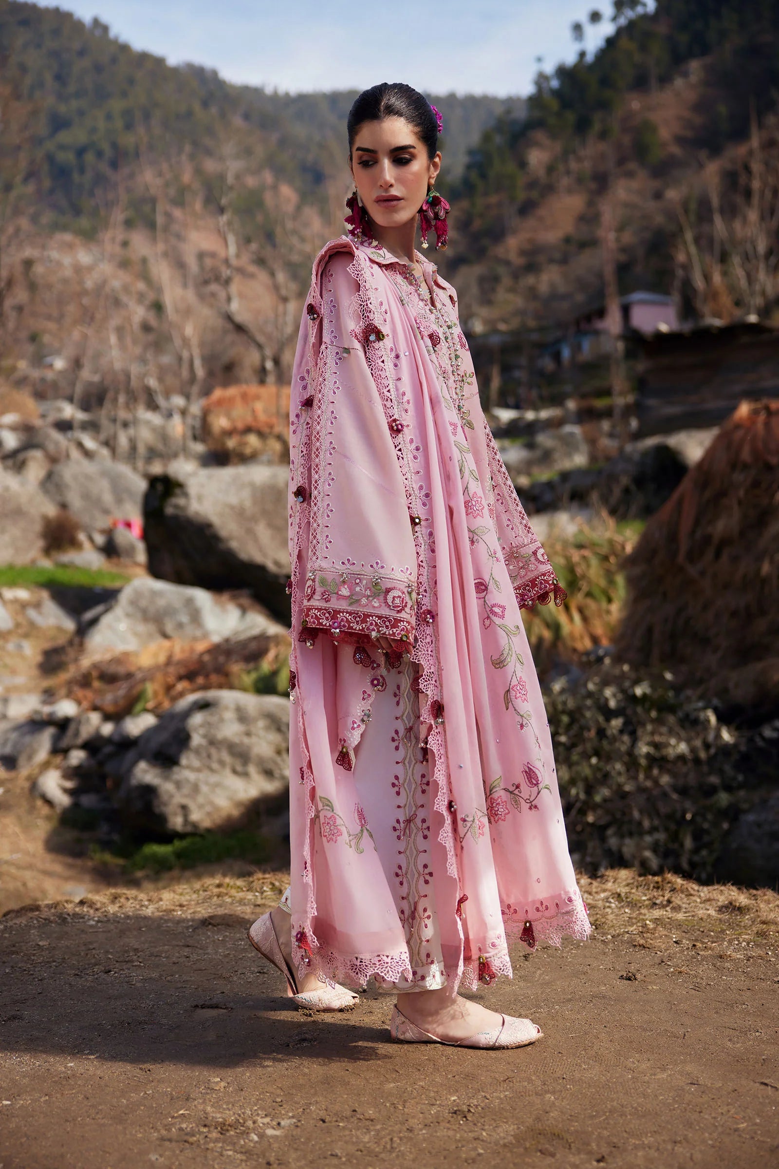 STITCHED BY CC ZAHA MEILI FESTIV LAWN ZL26-06 B 3PC