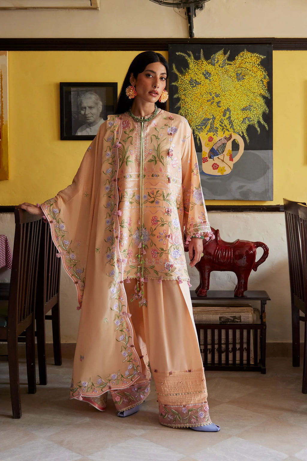 STITCHED BY CC ZAHA WILDFLOWER FESTIVE LAWN ZF26-09 3PC