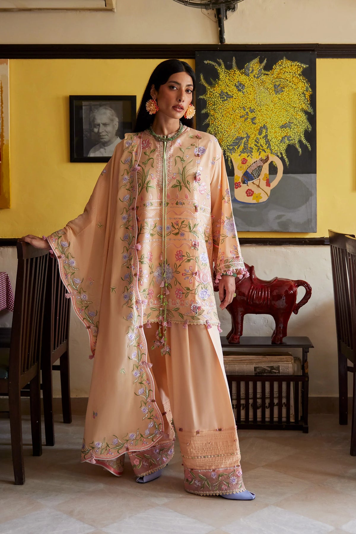 STITCHED BY CC ZAHA WILDFLOWER FESTIVE LAWN ZF26-09 3PC