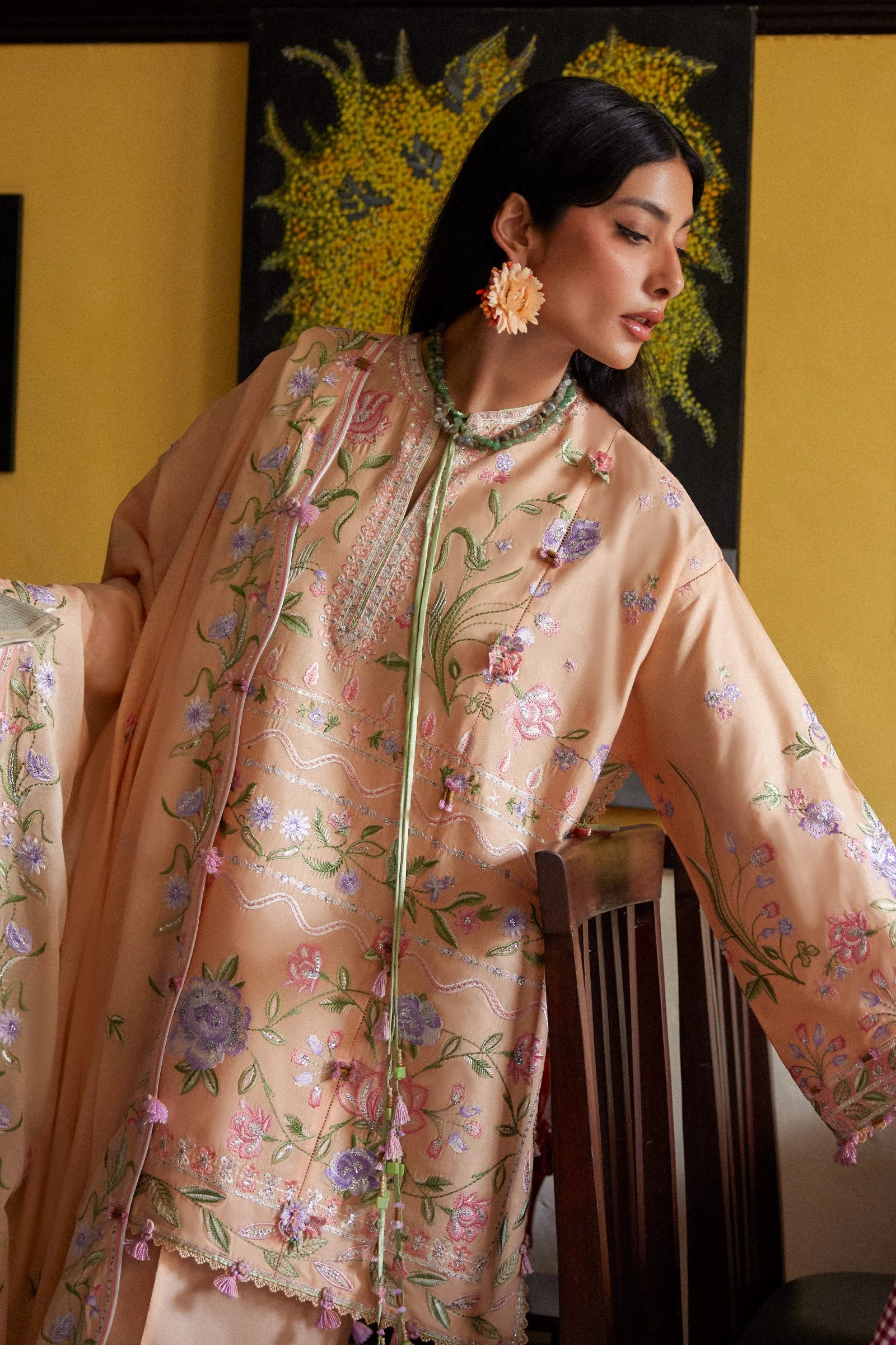 STITCHED BY CC ZAHA WILDFLOWER FESTIVE LAWN ZF26-09 3PC