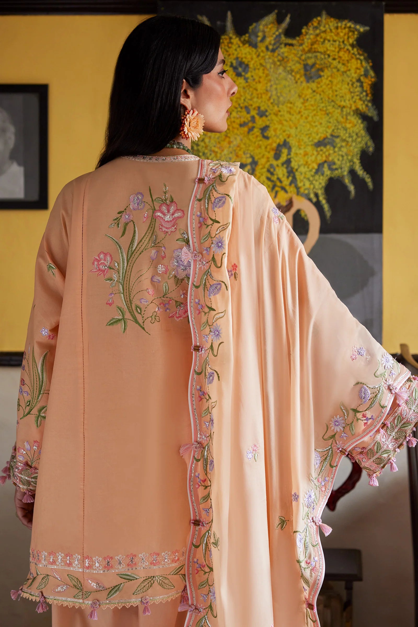 STITCHED BY CC ZAHA WILDFLOWER FESTIVE LAWN ZF26-09 3PC