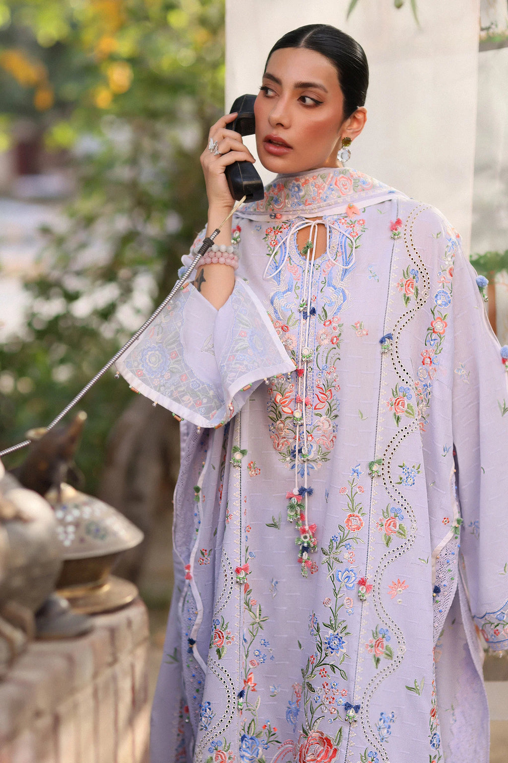 STITCHED BY CC ZAHA WILDFLOWER FESTIVE LAWN ZF26-11 3PC