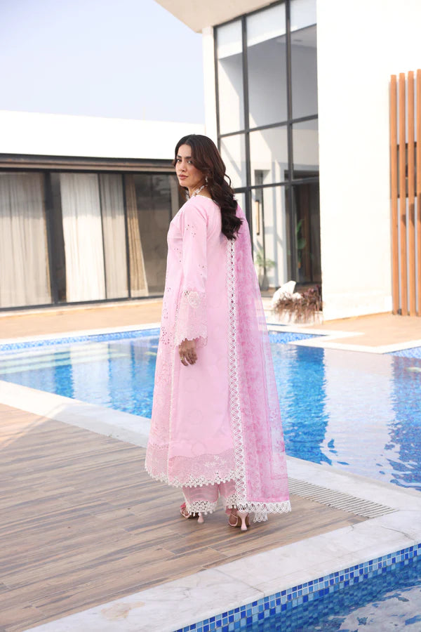 STITCHED BY CC AYLIN LUXURY LAWN PINK LILLY 3PC