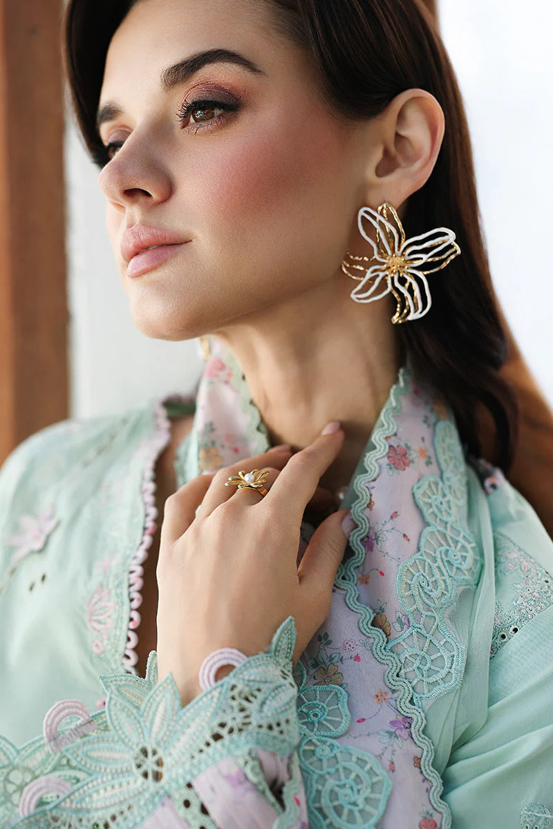 STITCHED BY CC QALAMKAR CHIKANKARI EID EDIT CM-08 3PC