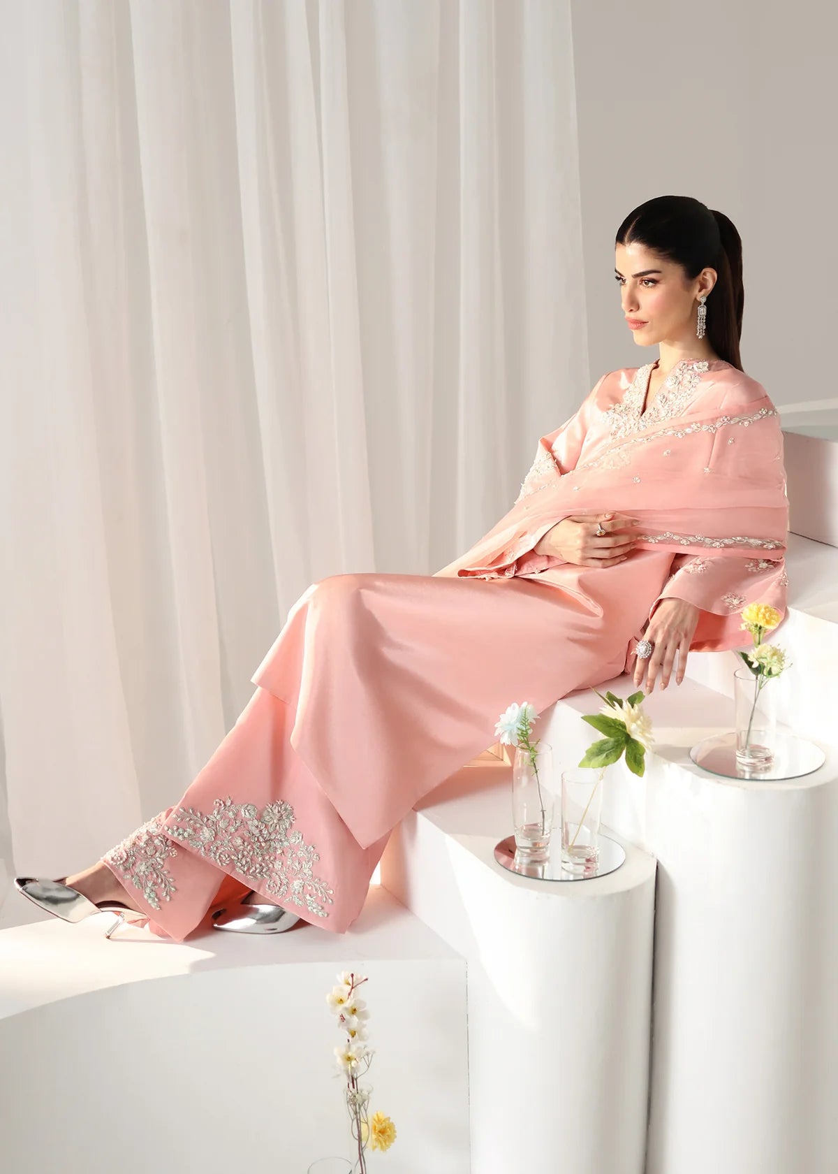 WANIYA BY MEHR AZAM BLUSH 3PC