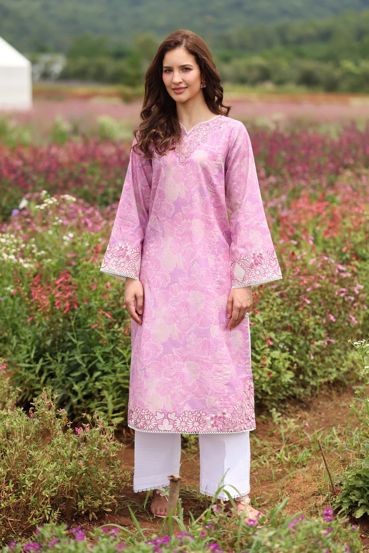 XENIA UNSTITCHED LAWN ROSY AFFAIR
