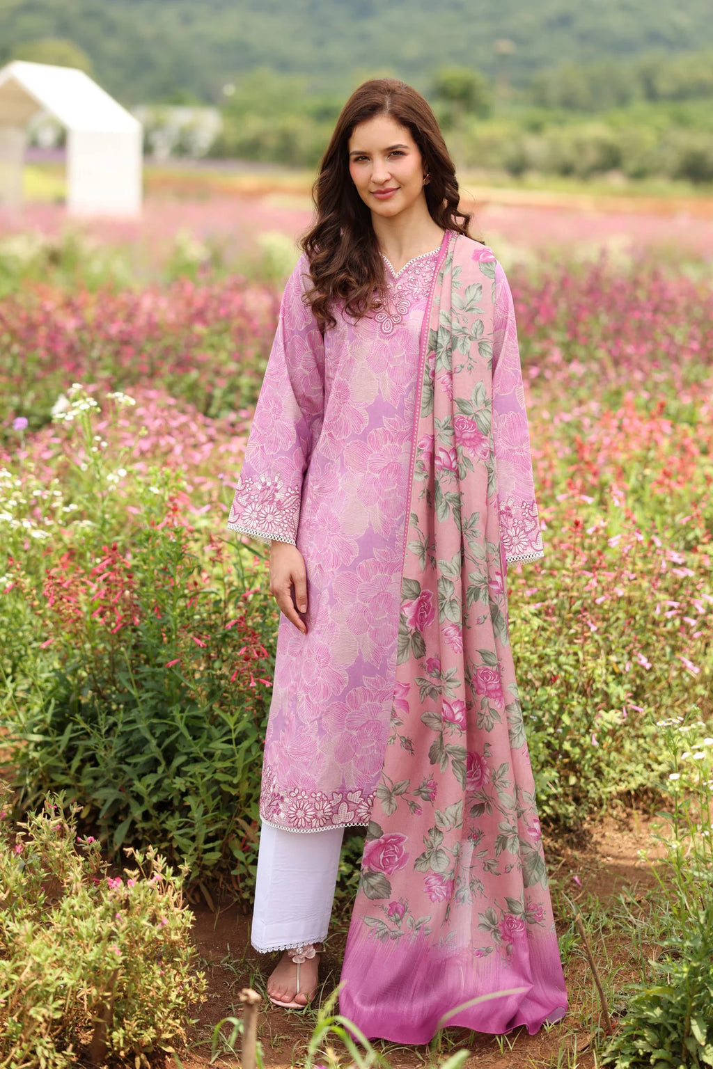 XENIA UNSTITCHED LAWN ROSY AFFAIR