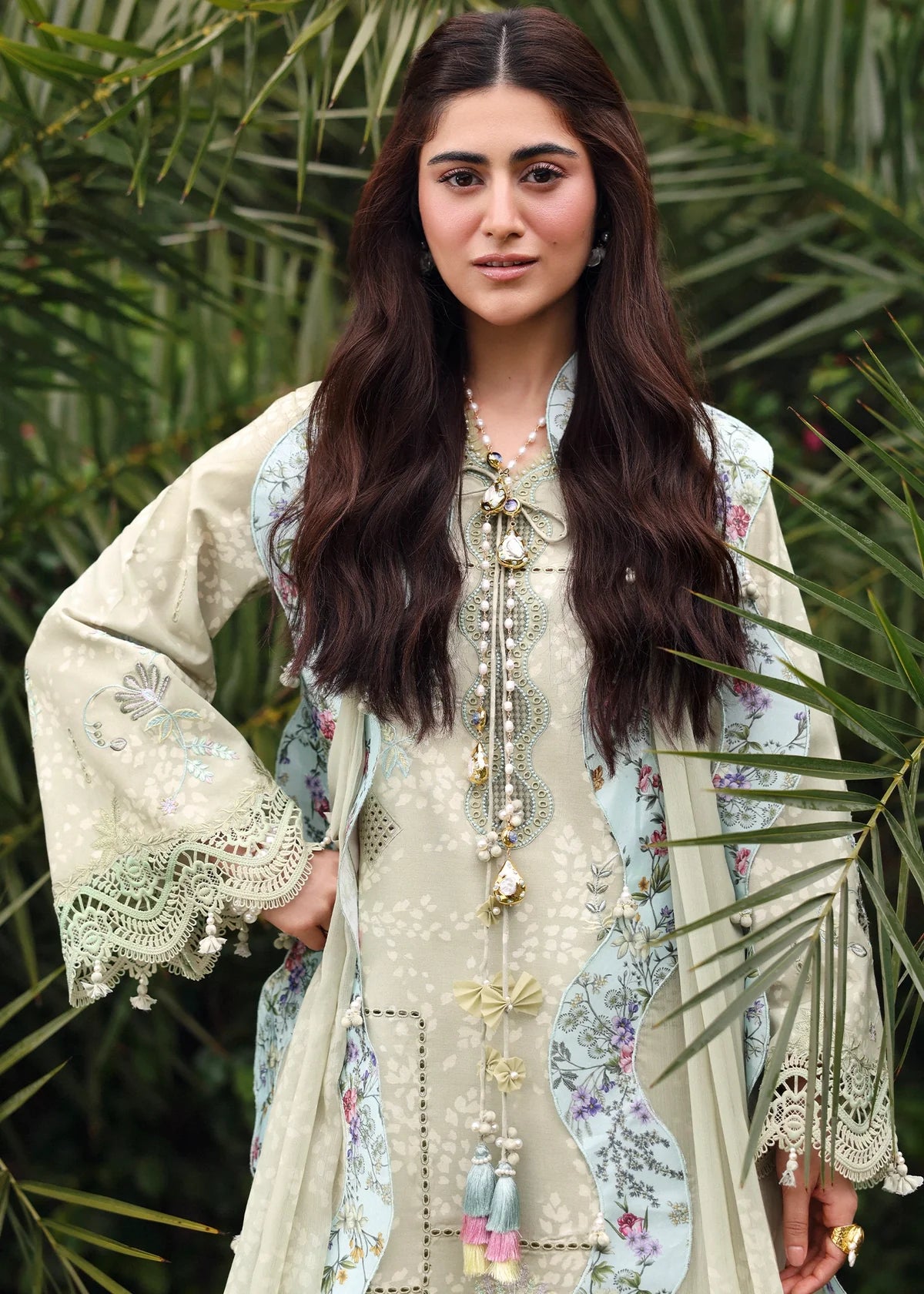 SARDINIA EMBROIDERED LAWN EID MONSOON SAGE