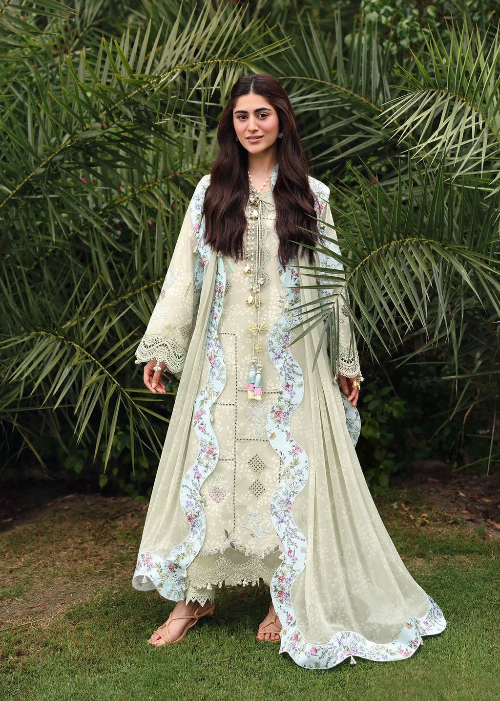 SARDINIA EMBROIDERED LAWN EID MONSOON SAGE