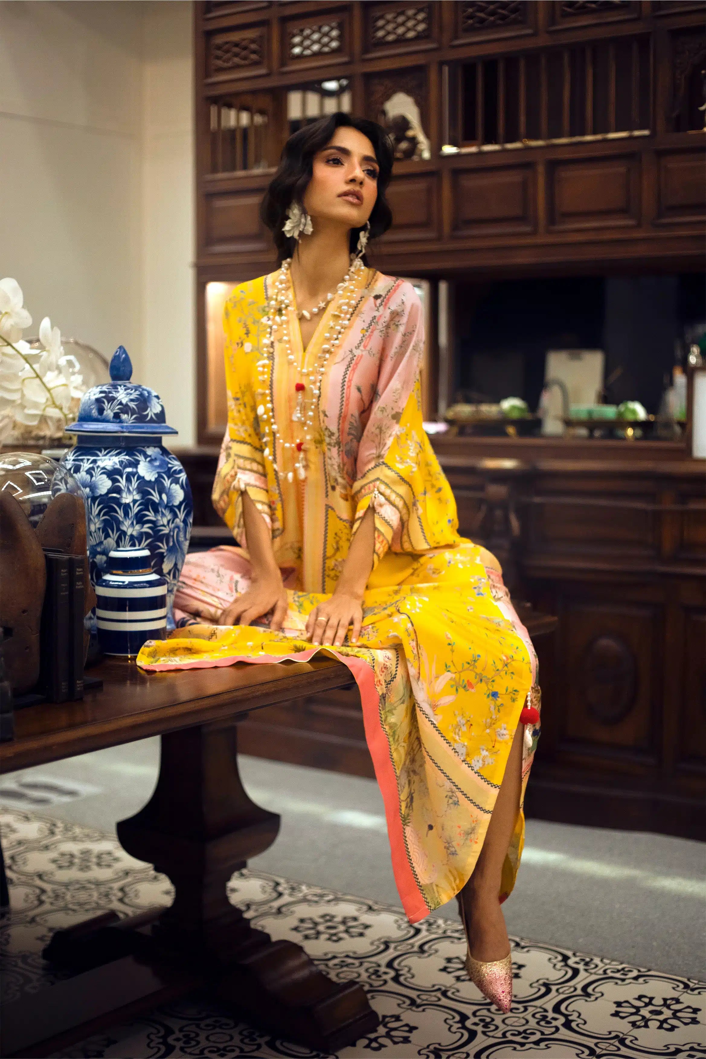 HIRA SARDAR PRINTED KAFTAN 1PC