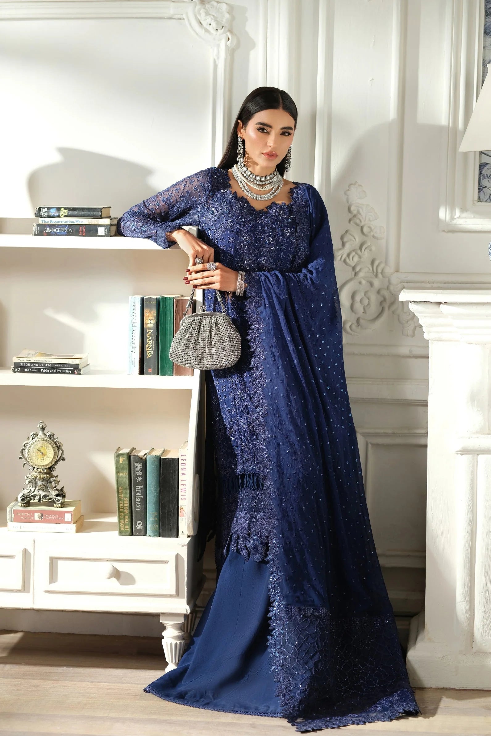 MARYAM HUSSAIN MEER EMBROIDERED CHIFFON VASAL