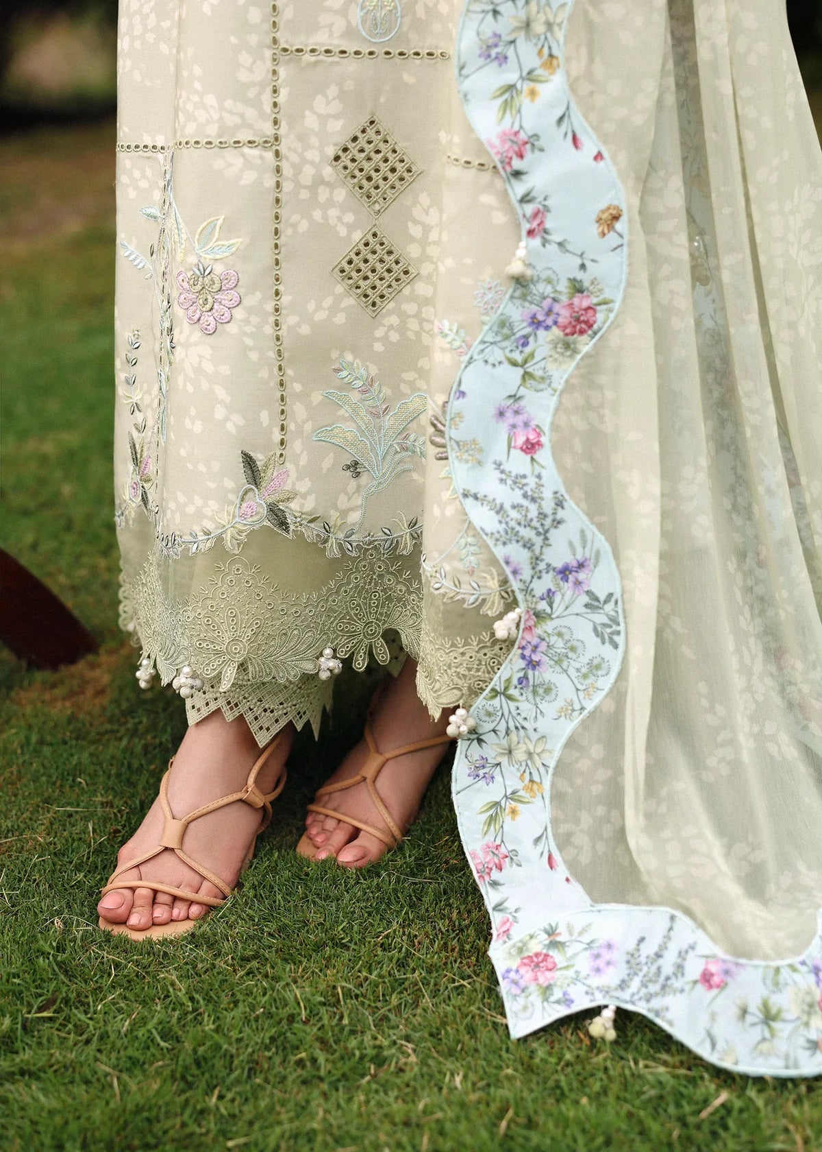SARDINIA EMBROIDERED LAWN EID MONSOON SAGE