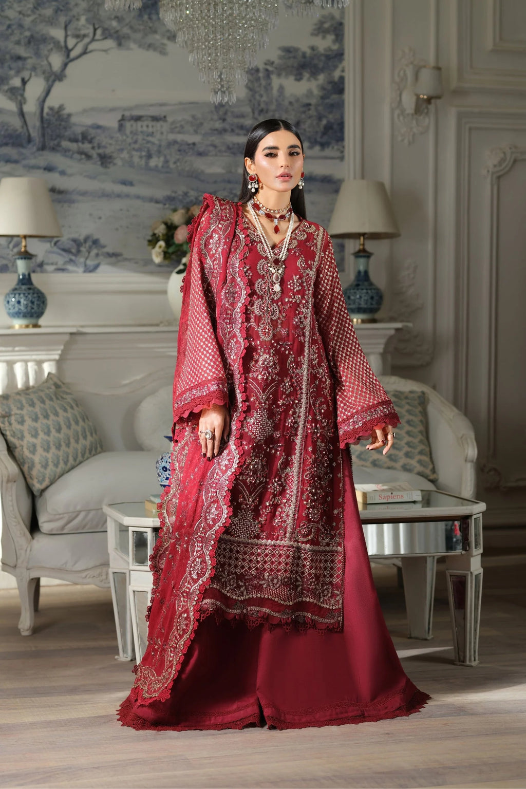 MARYAM HUSSAIN MEER EMBROIDERED CHIFFON SAHIL