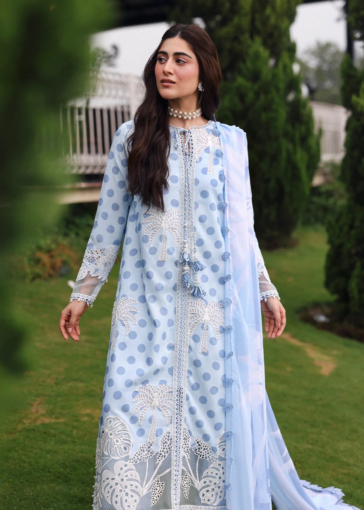 SARDINIA EMBROIDERED LAWN EID PALM BREEZE