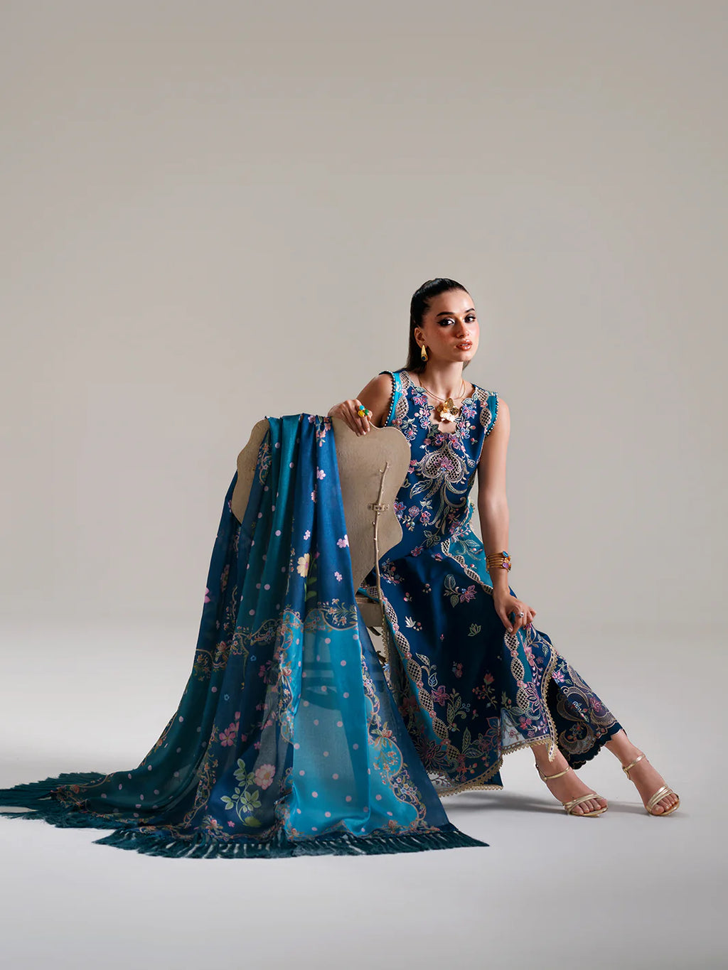 BINILYAS AMOUR FESTIVE LUXURY LAWN 184-A