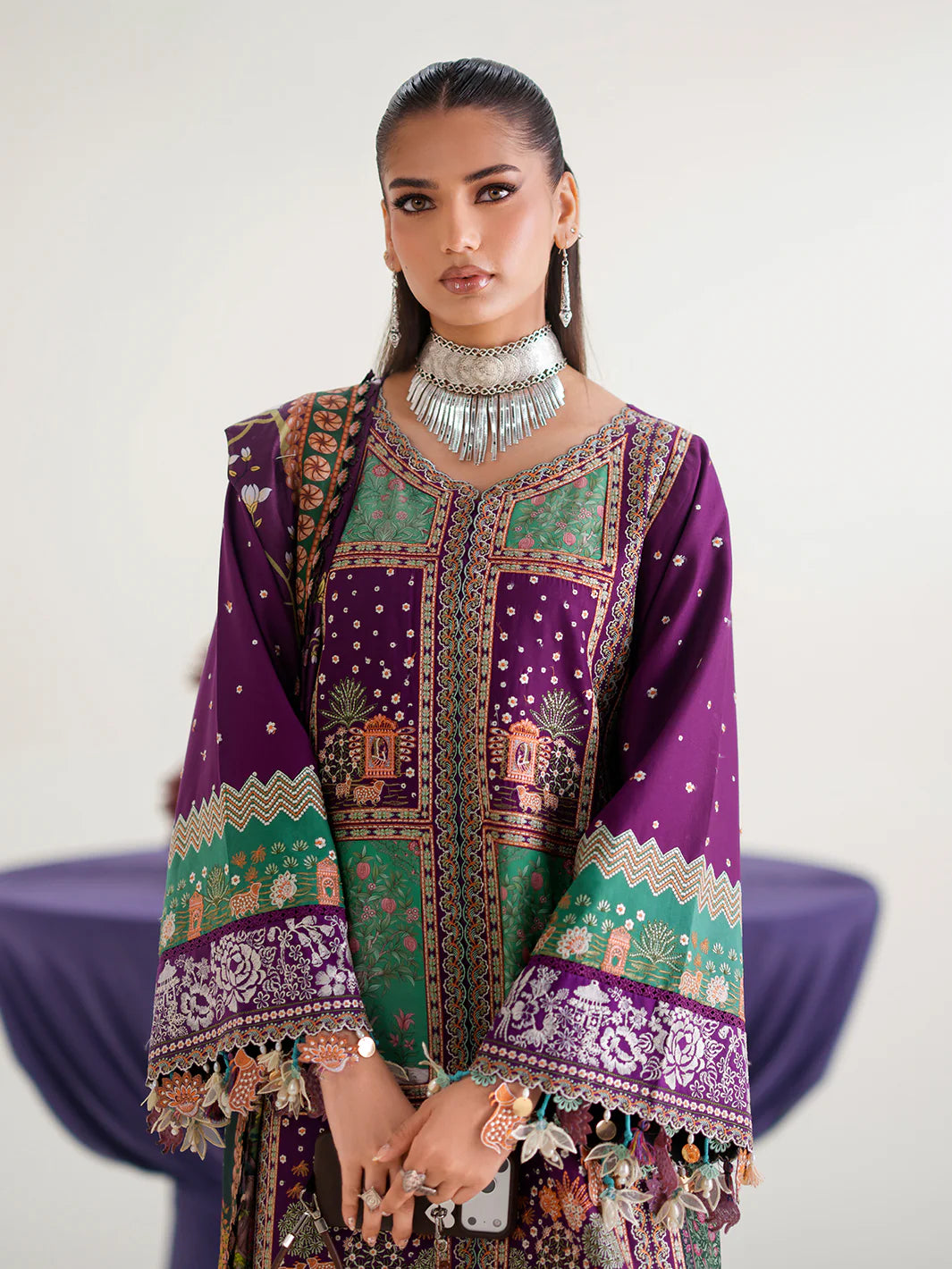 STITCHED BY CCBINILYAS AMOUR FESTIVE LUXURY LAWN 186-A 3PC