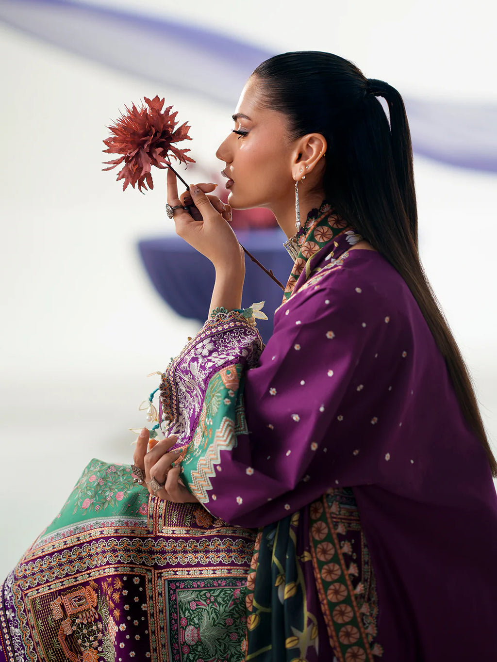 STITCHED BY CCBINILYAS AMOUR FESTIVE LUXURY LAWN 186-A 3PC