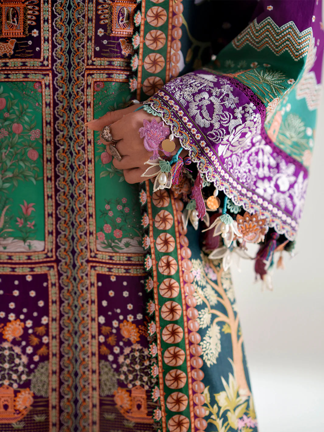 STITCHED BY CCBINILYAS AMOUR FESTIVE LUXURY LAWN 186-A 3PC