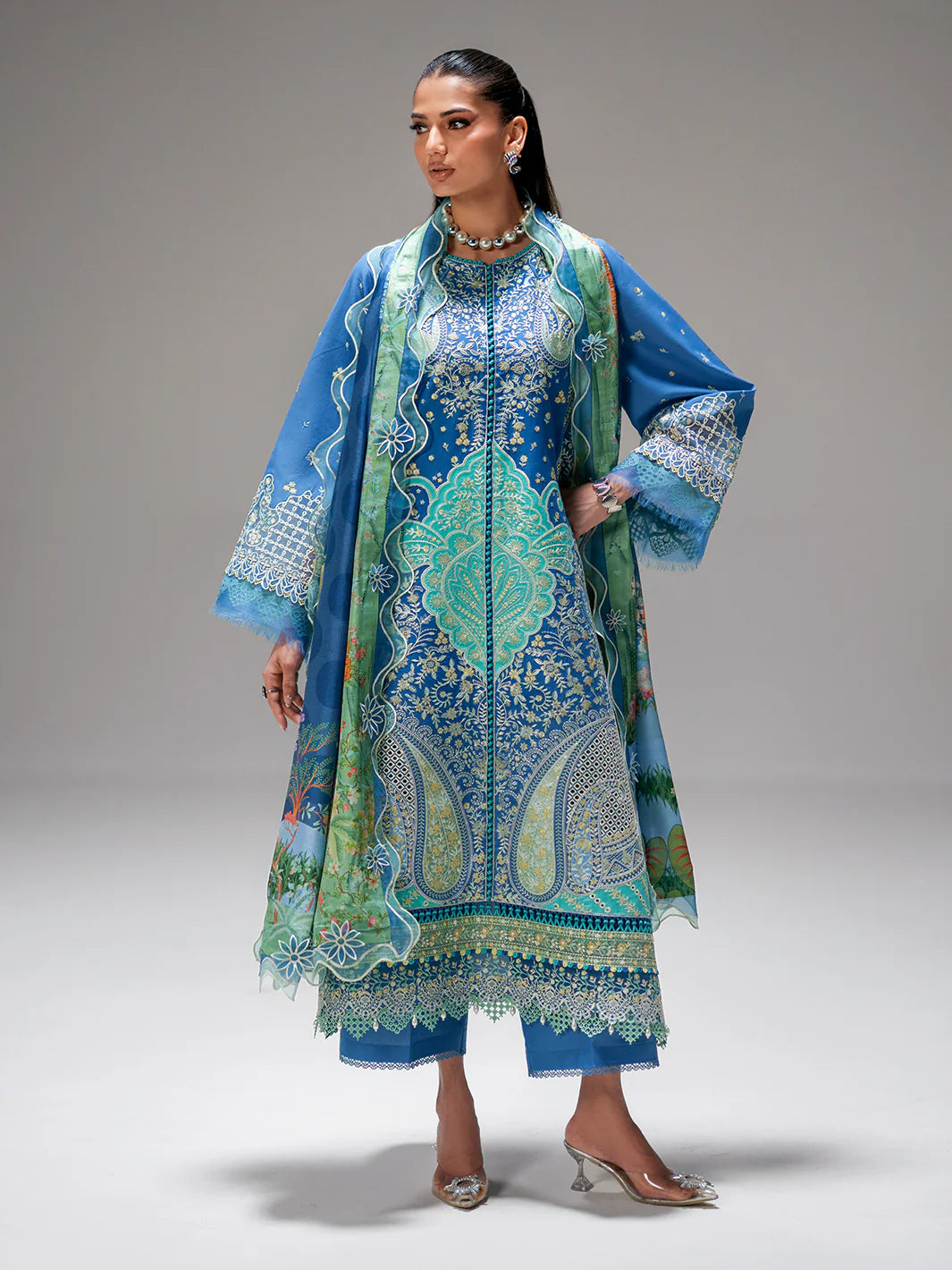 BINILYAS AMOUR FESTIVE LUXURY LAWN 187-A