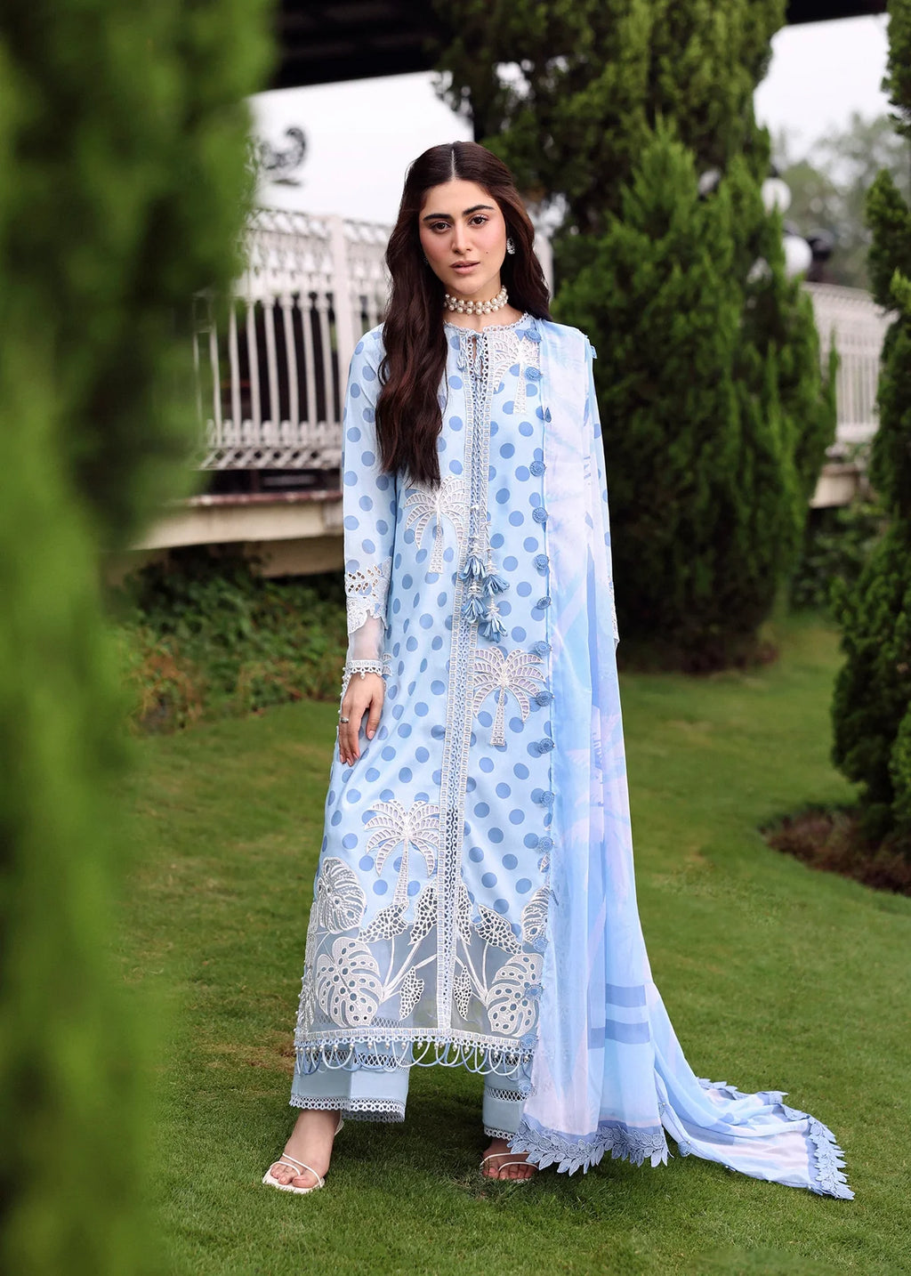 SARDINIA EMBROIDERED LAWN EID PALM BREEZE