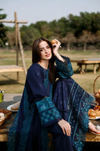 AZURE LUXURY LAWN EID BLUEBERRY