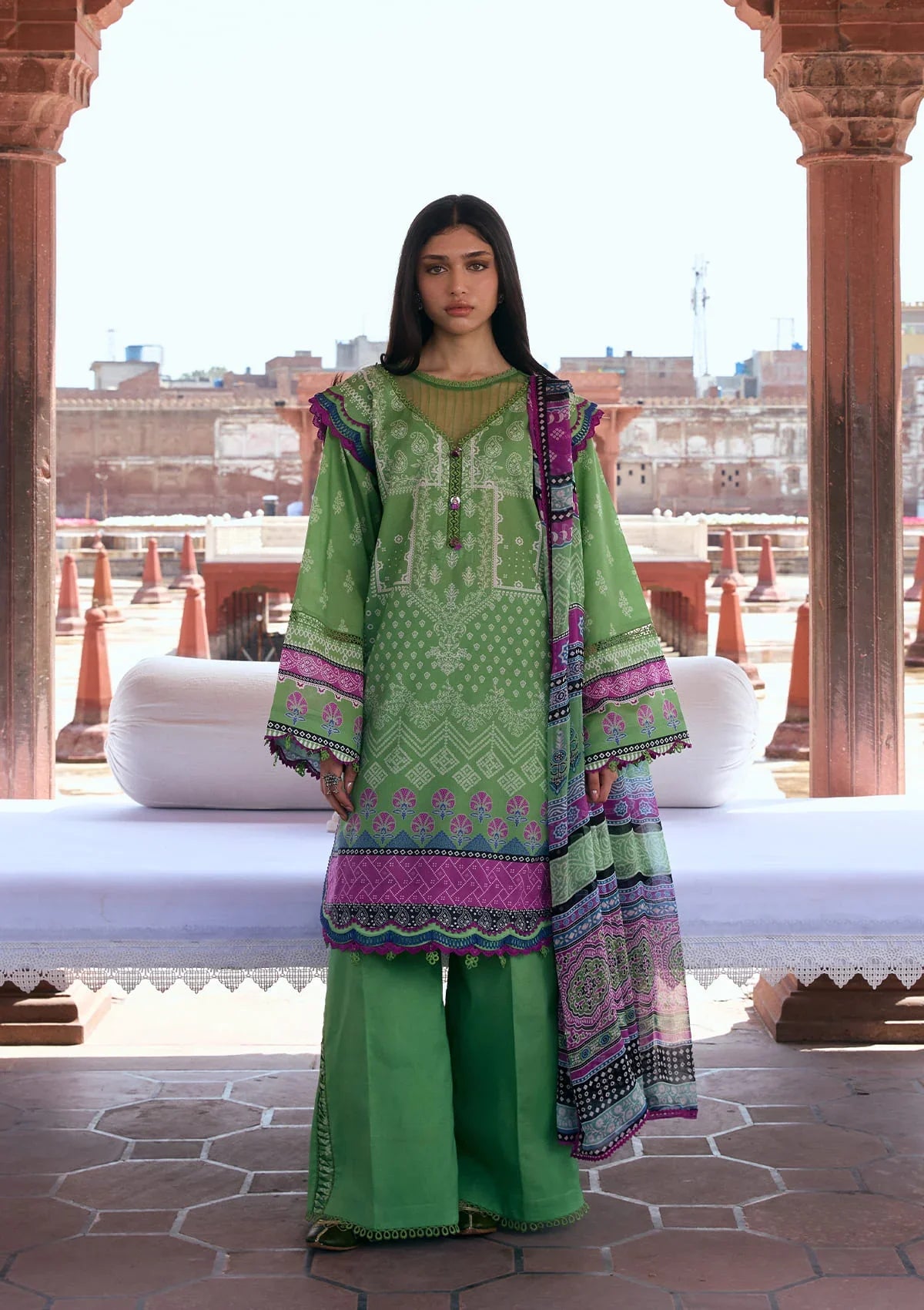 KAHF AANGAN PRINT CHIFFON KPS-8B