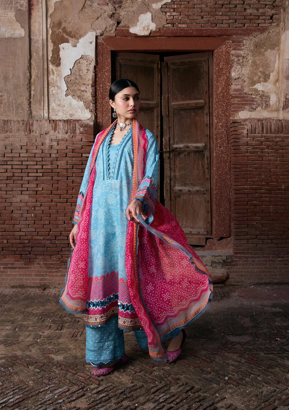 KAHF AANGAN PRINT CHIFFON KPS-7B