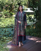JADE URBANE EMBROIDERED LAWN NOIRE