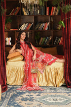 MARYAM HUSSAIN FLORAL TALE CRIMSON