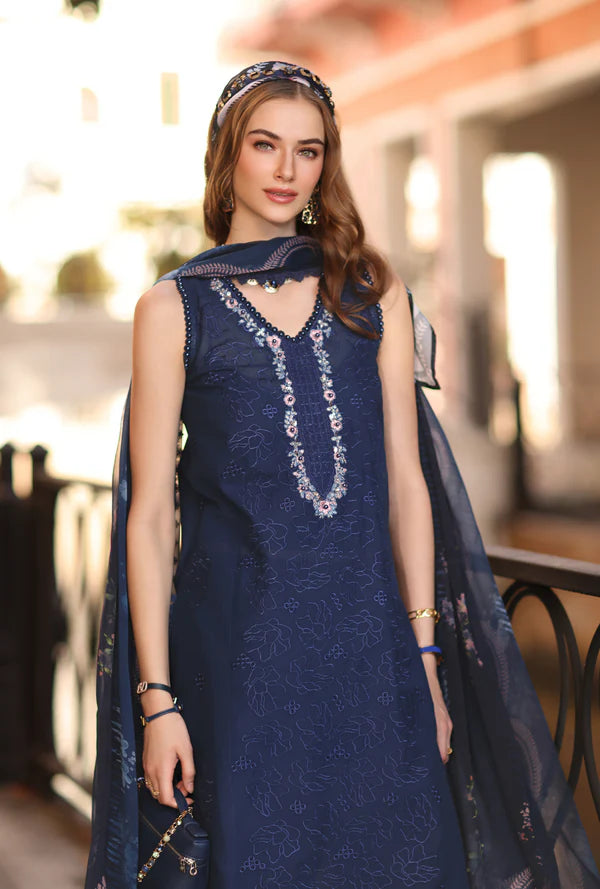 NOOR BY SAADIA ASAD D6-A-IMPERIAL BLUE