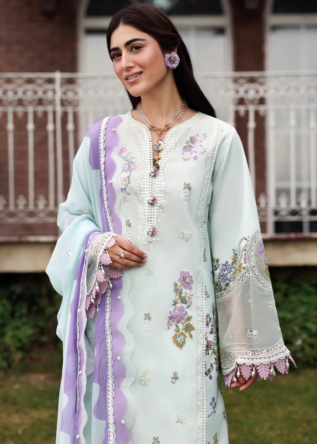 SARDINIA EMBROIDERED LAWN EID MISTY MORNING