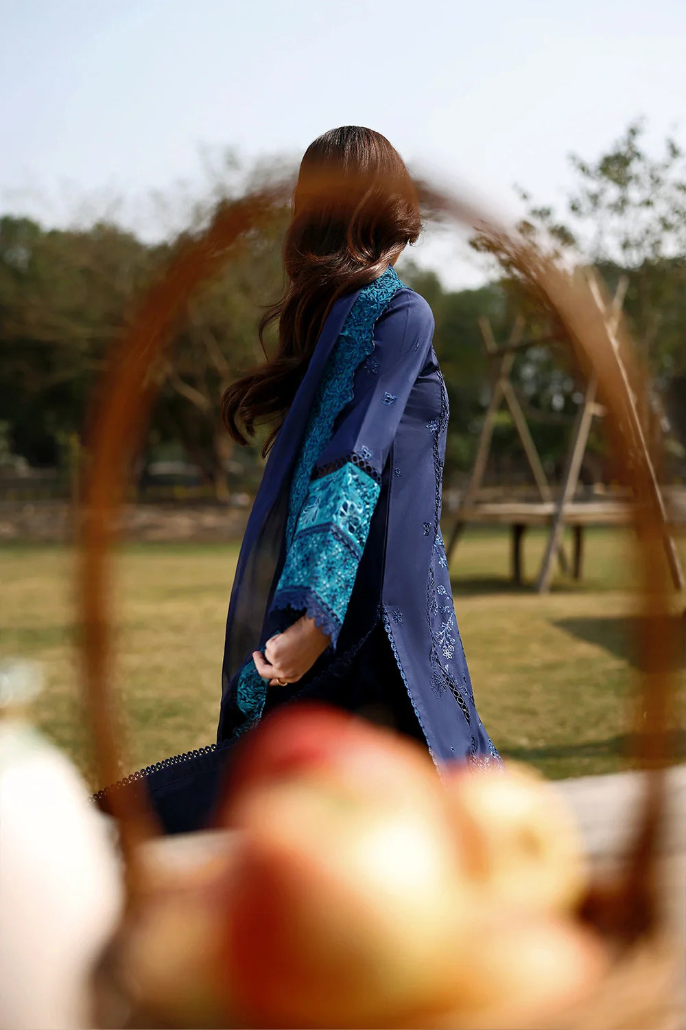 AZURE LUXURY LAWN EID BLUEBERRY