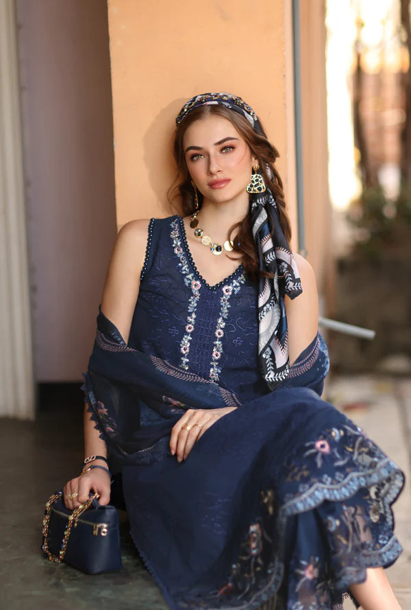 NOOR BY SAADIA ASAD D6-A-IMPERIAL BLUE