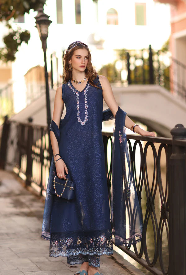NOOR BY SAADIA ASAD D6-A-IMPERIAL BLUE