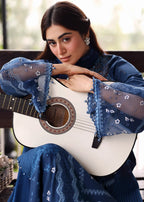 SARDINIA EMBROIDERED LAWN EID TERRACE BLUE