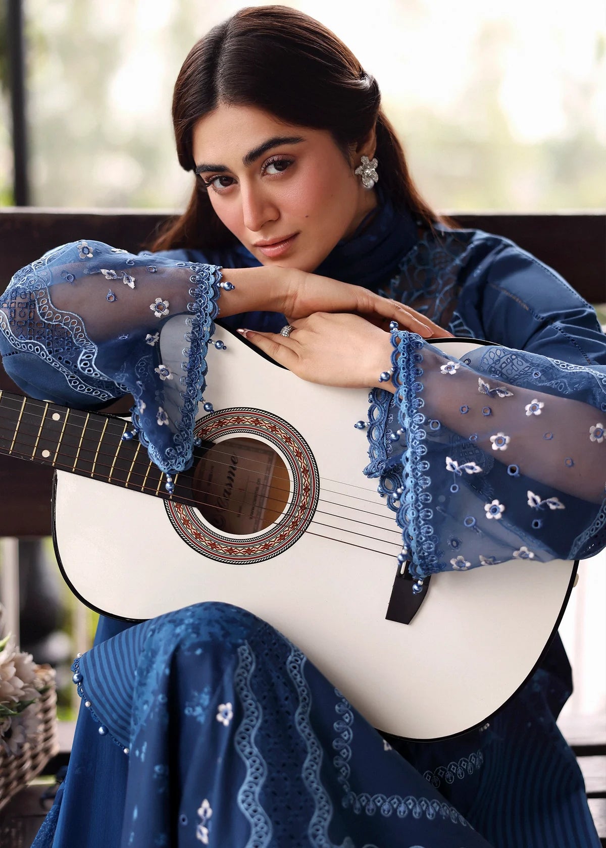 SARDINIA EMBROIDERED LAWN EID TERRACE BLUE