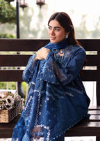 SARDINIA EMBROIDERED LAWN EID TERRACE BLUE