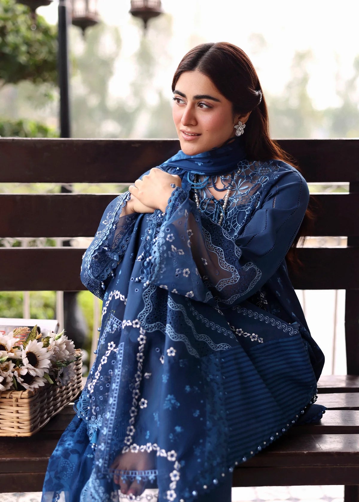 SARDINIA EMBROIDERED LAWN EID TERRACE BLUE