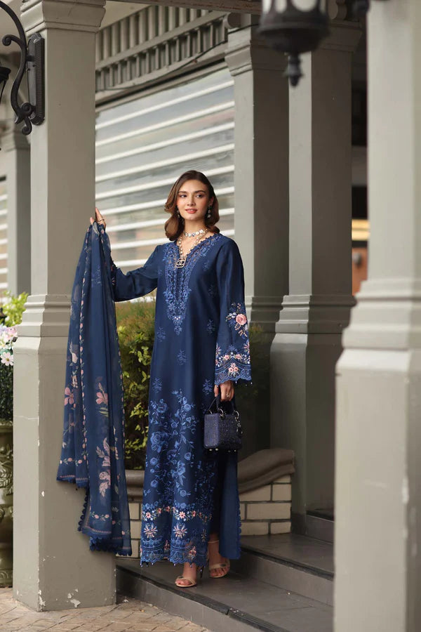 STITCHED BY CC NOOR BY SAADIA ASAD LUXE CHIKANKARI D-11 3PC