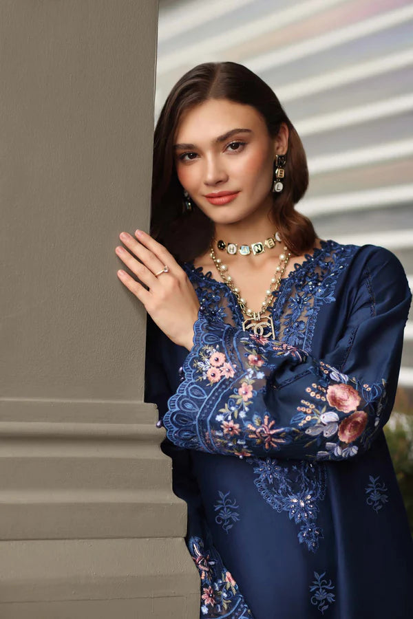 STITCHED BY CC NOOR BY SAADIA ASAD LUXE CHIKANKARI D-11 3PC
