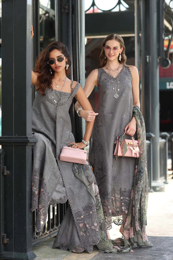 STITCHED BY CC NOOR BY SAADIA ASAD LUXE CHIKANKARI D-09 3PC